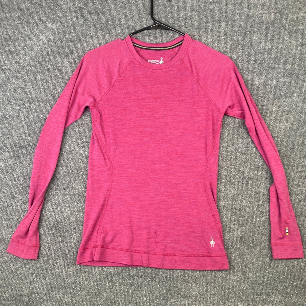 Smartwool Merino 250 Base Layer Top Womens Small Pink Long Sleeve Wool Shirt